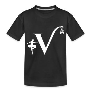 Lettre v ballerine - T-shirt bio Premium Enfant - noir - Devant