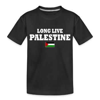 Long live palestine - T-shirt bio Premium Enfant - noir - Devant