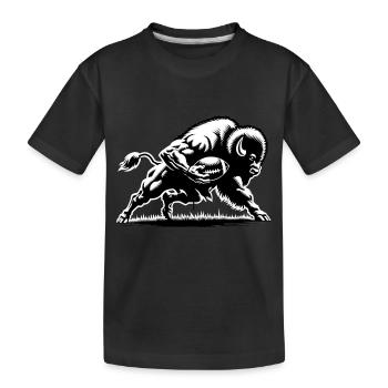Buffalo joue au football américain - T-shirt bio Premium Enfant - noir - Devant