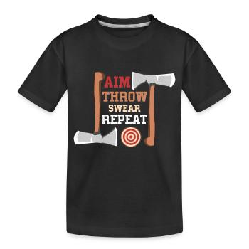 Aim Throw Jurer Repeat Hachette Lanceur de hache - T-shirt bio Premium Enfant - noir - Devant