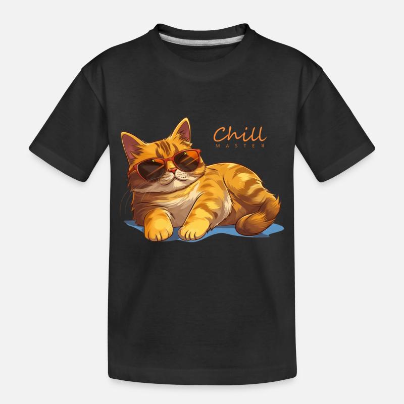 Chill Master Cat - T-shirt bio Premium Enfant - noir