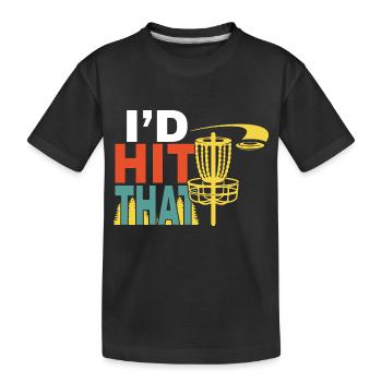 Ich Würde Die Scheibe Treffen Disc Golf Disc - Kinder Premium Bio T-Shirt - Schwarz - Vorne