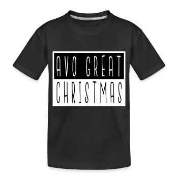 Blagues Noël Vacances Fun Musculation - T-shirt bio Premium Enfant - noir - Devant