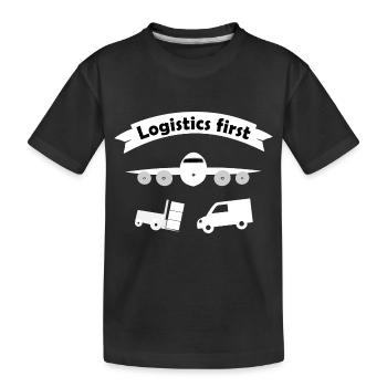 Transport & Logistics Team - Kids' Premium Organic T-Shirt - black - Front