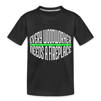Chop bois apprenti bûcheron arbre Cool présent - T-shirt bio Premium Enfant - noir - Devant