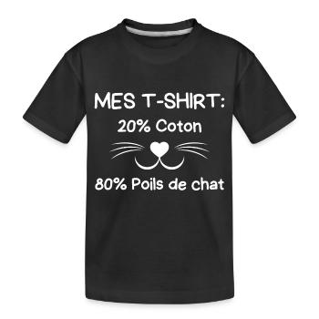 Chien de race border collie 3 - T-shirt bio Premium Enfant - noir - Devant