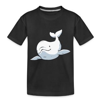 Weißwal Beluga Wal - Kinder Premium Bio T-Shirt - Schwarz - Vorne
