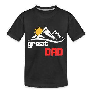 Super papa - T-shirt bio Premium Enfant - noir - Devant
