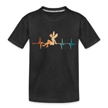 Battement de cœur fée - T-shirt bio Premium Enfant - noir - Devant