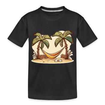 The Hammock Relaxer - Kids' Premium Organic T-Shirt - black - Front