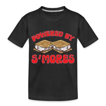 S'more Lagerfeuer Marshmallow Camping - Kinder Premium Bio T-Shirt - Schwarz - Vorne