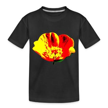 Blume, A731178 1 - Kinder Premium Bio T-Shirt - Schwarz - Vorne