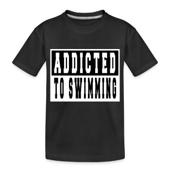 sweats à capuche et sweat-shirts de bain de vélo - T-shirt bio Premium Enfant - noir - Devant