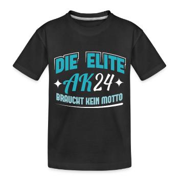 Abschlussklasse 2024 Schulabschluss Abitur Matura - Kinder Premium Bio T-Shirt - Schwarz - Vorne