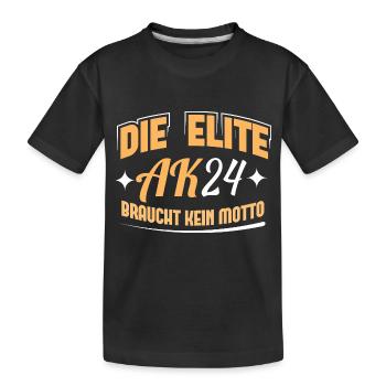 Abschlussklasse 2024 Schulabschluss Abitur Matura - Kinder Premium Bio T-Shirt - Schwarz - Vorne