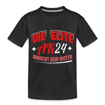 Abschlussklasse 2024 Schulabschluss Abitur Matura - Kinder Premium Bio T-Shirt - Schwarz - Vorne