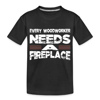 bûcheron abattage citation cadeau d’anniversaire - T-shirt bio Premium Enfant - noir - Devant
