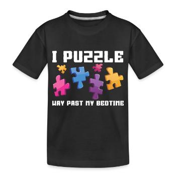 Je suis perplexe bien au-delà de l’heure du coucher - T-shirt bio Premium Enfant - noir - Devant