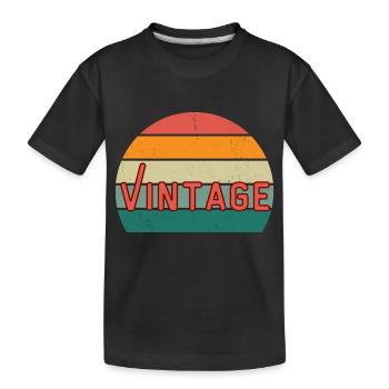 Vintage Design - Zeitlos - Kinder Premium Bio T-Shirt - Schwarz - Vorne