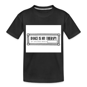 MY THERAPHY SHIRTS RECHTECKIG Seite 0003 - Kinder Premium Bio T-Shirt - Schwarz - Vorne