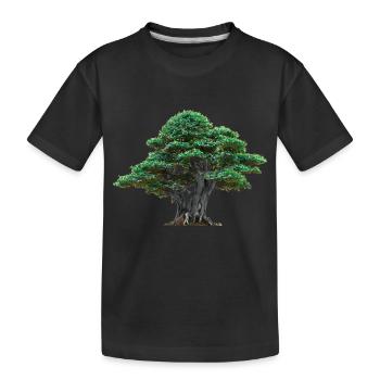 Asien Japan Baum Japanisch Flora Natur Bäume - Kinder Premium Bio T-Shirt - Schwarz - Vorne