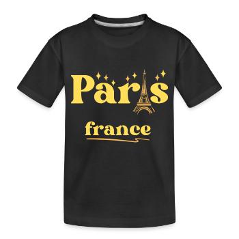 Paris France Retro Vintage - T-shirt bio Premium Enfant - noir - Devant