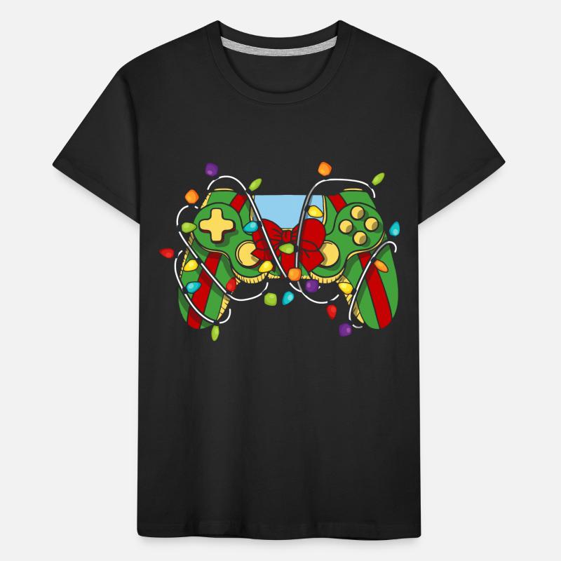 Christmas Gaming Controller Kids' Premium Organic T-Shirt