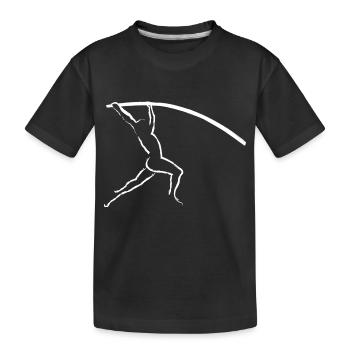 Saut à la Perche - T-shirt bio Premium Enfant - noir - Devant