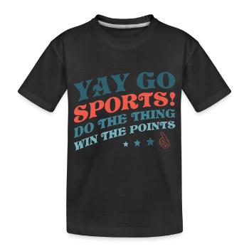 Allez faire du sport ! Sports drôles - T-shirt bio Premium Enfant - noir - Devant