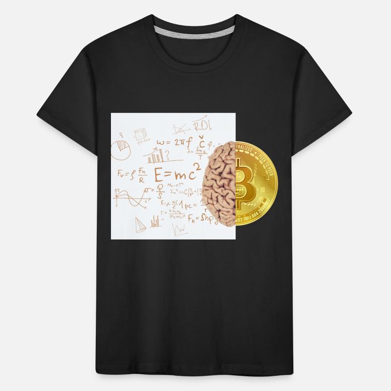 Crypto Brain 2 Bitcoin BTC ETH T-shirt bio Premium Enfant