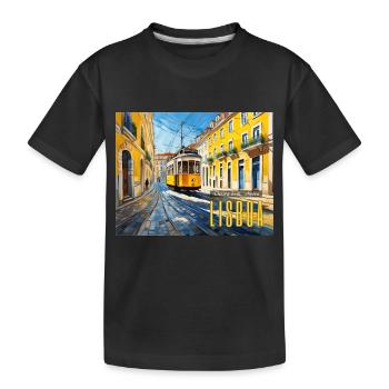 Cheira Lisboa, La nostalgie de Lisbonne de Franky - T-shirt bio Premium Enfant - noir - Devant