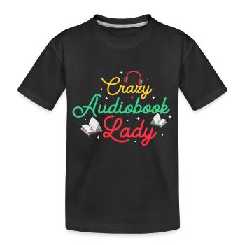 Boundless Books, Boundless Joy : l’obsession du livre audio - T-shirt bio Premium Enfant - noir - Devant