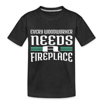 Carpenter Girl Tshirts Lumberman Woodcutter - Kids' Premium Organic T-Shirt - black - Front