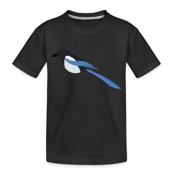 Elster - Kinder Premium Bio T-Shirt - Schwarz - Vorne