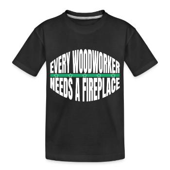 forestry statement forest work joke - Kids' Premium Organic T-Shirt - black - Front