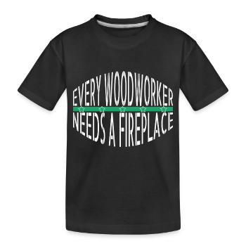 funny carpenter quotes lumberjack lumber - Kinder Premium Bio T-Shirt - Schwarz - Vorne