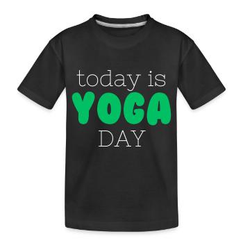 Journée internationale du yoga - T-shirt bio Premium Enfant - noir - Devant