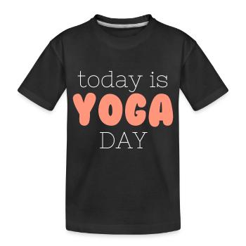 Journée internationale du yoga - T-shirt bio Premium Enfant - noir - Devant