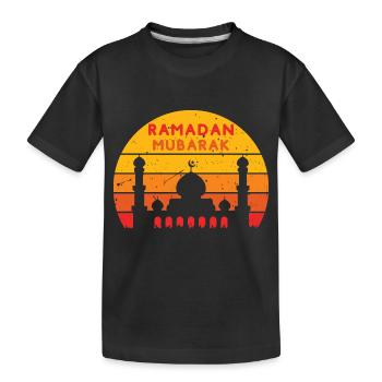 Ramadan Mubarak Sunset Colors - Kinder Premium Bio T-Shirt - Schwarz - Vorne