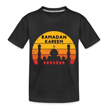 Ramadan Kareem Sunset - Kinder Premium Bio T-Shirt - Schwarz - Vorne