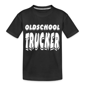 Trucker - Kinder Premium Bio T-Shirt - Schwarz - Vorne