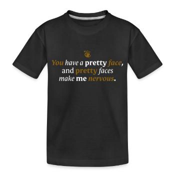 Tu as un joli visage - T-shirt bio Premium Enfant - noir - Devant