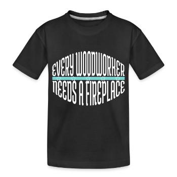 Travail du bois marteau-piqueur citation drôle menuiserie - T-shirt bio Premium Enfant - noir - Devant