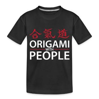 Aikido Kampfsport Geschenk - Kinder Premium Bio T-Shirt - Schwarz - Vorne
