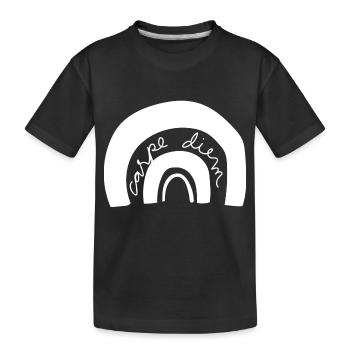 Carpe Diem Rainbow - Kids' Premium Organic T-Shirt - black - Front