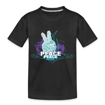 peace - Kinder Premium Bio T-Shirt - Schwarz - Vorne