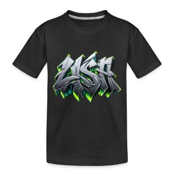 Lisa name graffiti - Kinder Premium Bio T-Shirt - Schwarz - Vorne