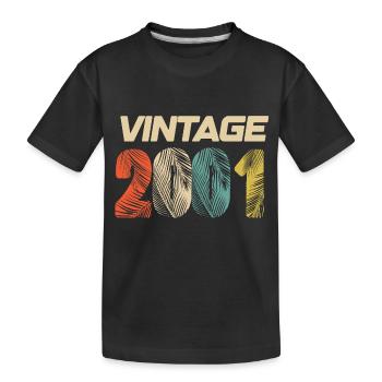 Jahrgang 2001 Retro - Bestseller - Kinder Premium Bio T-Shirt - Schwarz - Vorne