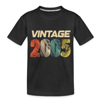 Jahrgang 2005 Retro - Bestseller - Kinder Premium Bio T-Shirt - Schwarz - Vorne