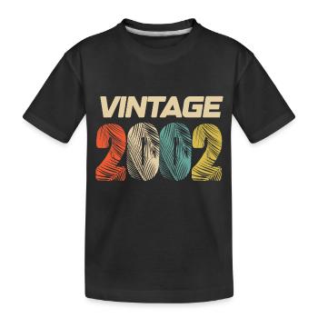 Jahrgang 2002 Retro - Bestseller - Kinder Premium Bio T-Shirt - Schwarz - Vorne